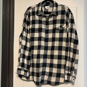 Sonoma Flannel Plaid Button-Up Shirt